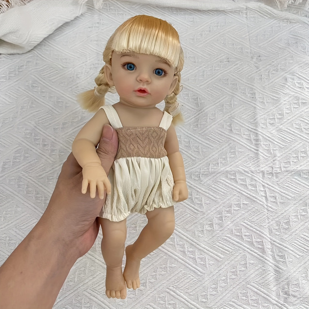 AKODEERD 12 Inch Doll Eyes Outfit Movable Limbs Vinyl Body Light Brown Gift