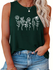 Floral Print Tank Top for Women