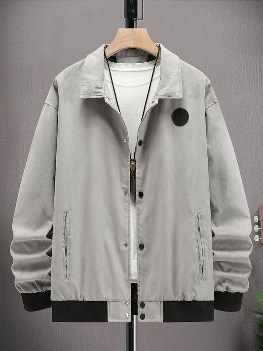 Men's Varsity Long Sleeves Jacket with Pockets