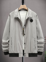 Men's Varsity Long Sleeves Jacket with Pockets