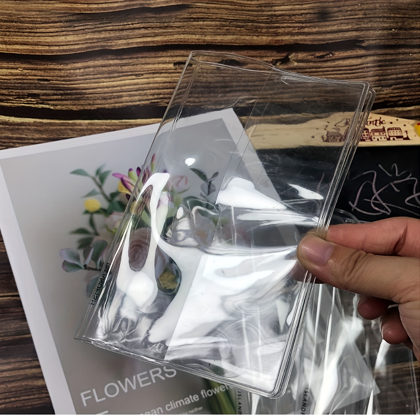 1pc Transparent PVCA5 A6 Book Protective Cover Dustproof Waterproof