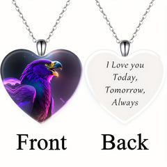 Eagle Pattern Crystal Pendant Necklace for Women