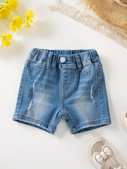 Boys Denim Jeans Shorts with Pockets for Summer