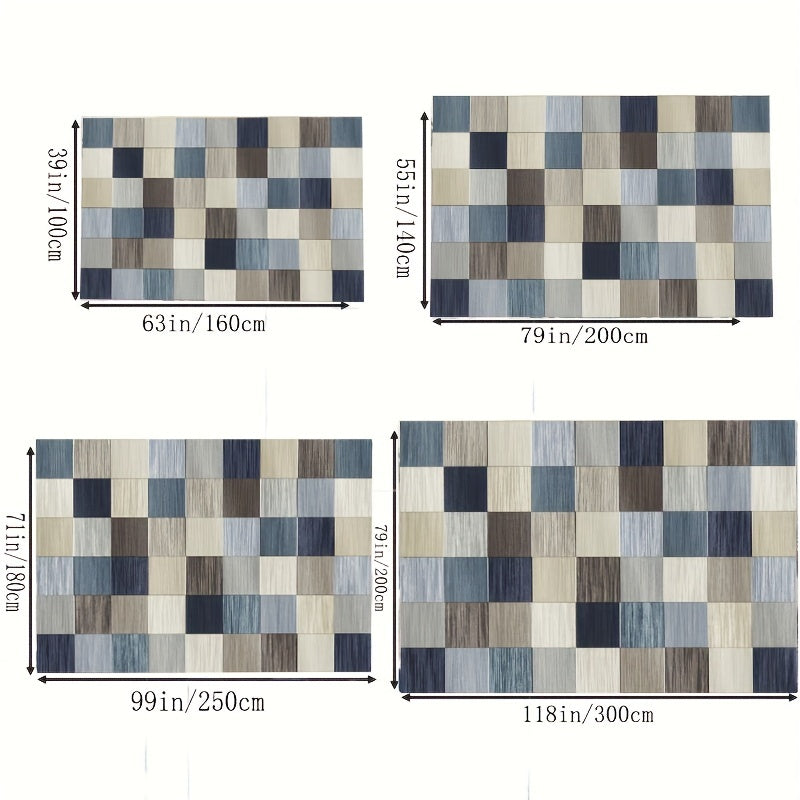 Fluffy Faux Wool Area Rugs Non-slip Large Carpet