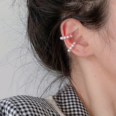 Pearl U-shaped Clip-On Earrings Lightweight Jewelry Adjustable Ear Clips