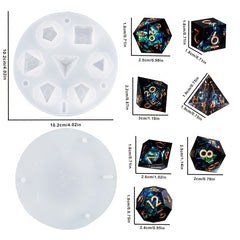 Silicone Dice Making Mold Alphanumeric Resin Dice Molds DIY Mold Kit