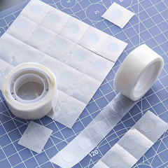 3pcs Transparent Dot Double Sided Tape 100pcs Roll Crafts Journal Tape