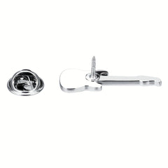 Delicate Guitar Instrument Collar Pin For Men