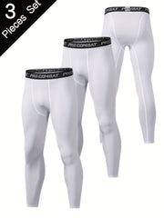 Men's Compression Pants for Running Moisture Wicking Athletic Leggings
