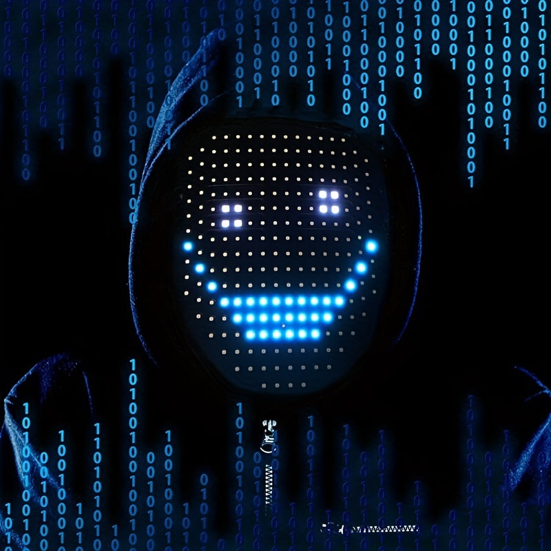 LED Halloween Mask with Gesture Sensing for Carnival Party