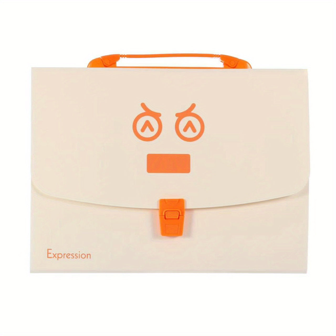 Cartoon Expression Organization Bag A4 13 Grids + Label Sticker