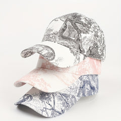 Mountain Water Painting Baseball Cap Men Women European American Curved Brim Pea