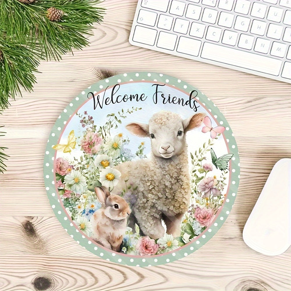 Cow Pattern Round Mouse Pad - Stylish Mousepad for Computer