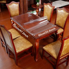 Waterproof Square Tablecloth Crystal Board Plastic Tablecover