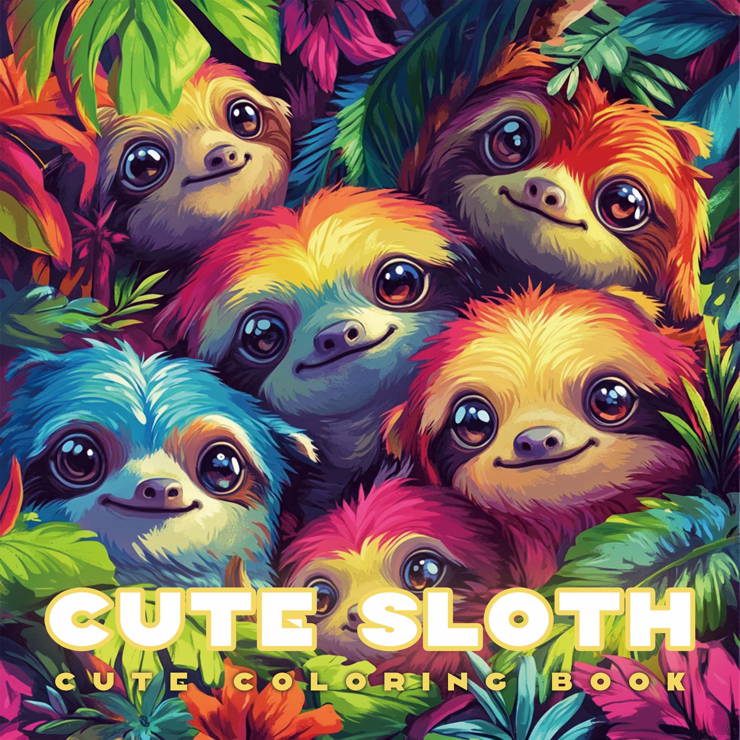 XF Sloth Coloring Book 22 Pages Adult Relaxation