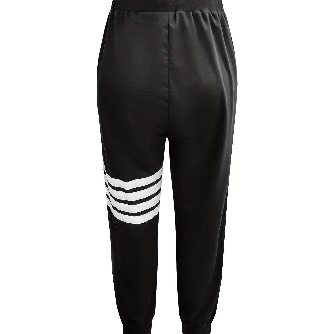  Stripe Print High Rise Joggers