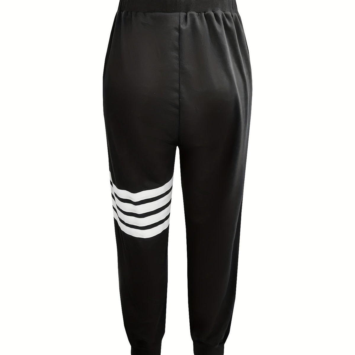  Stripe Print High Rise Joggers