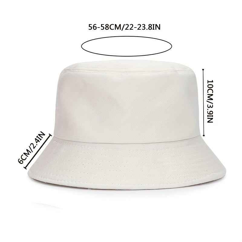 Daisy Print Fisherman Hat Reversible Sunscreen Basin Cap Lightweight Bucket Hats