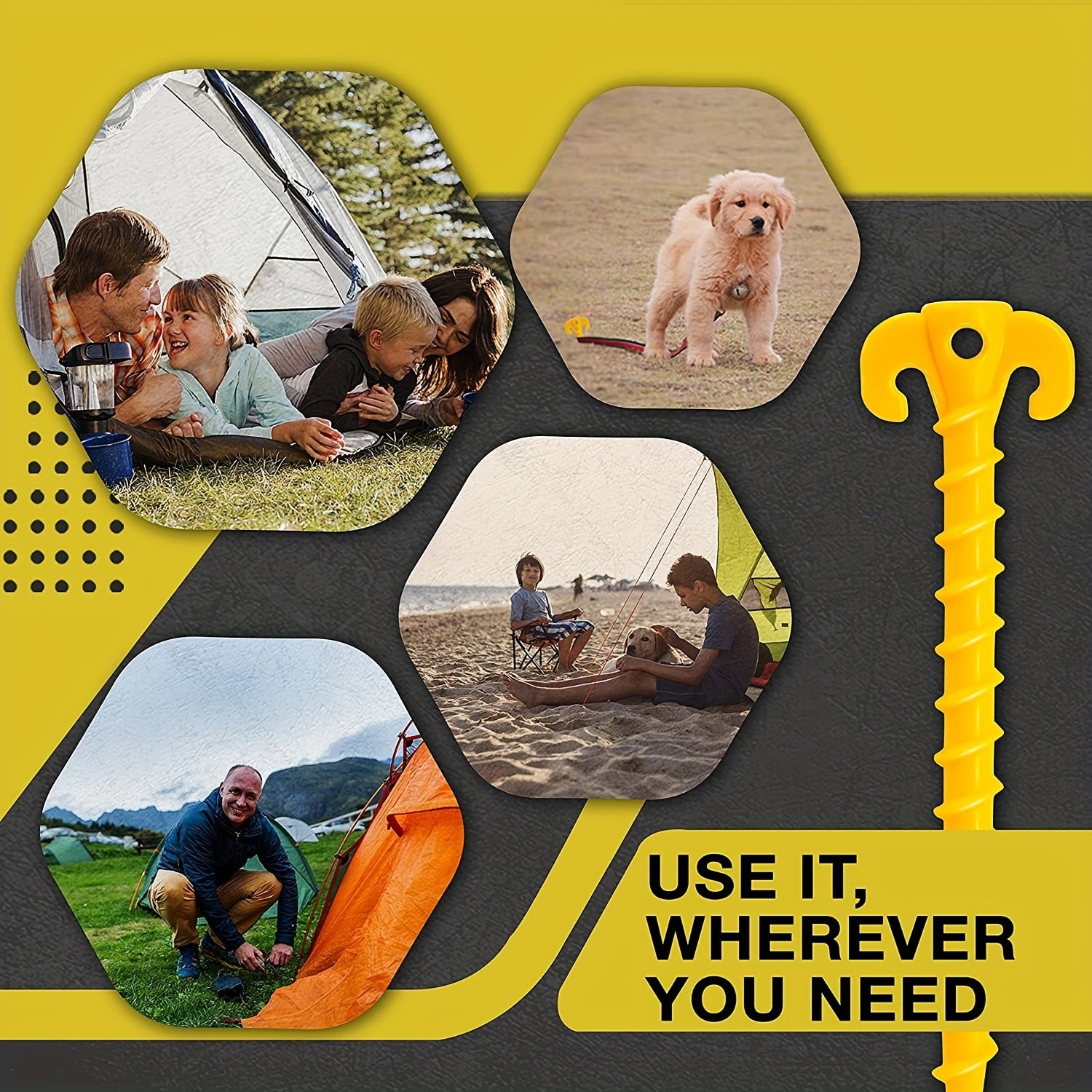 Heavy Duty Tent Stakes for Camping Gardening Canopies Outdoor Decorations