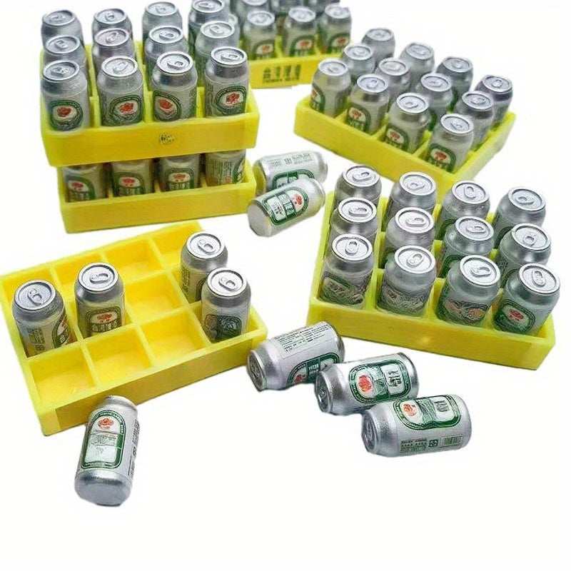 Dollhouse Beer Can Mini Drink Bottle W Box Kitchen Model Decor Toy