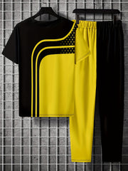 Men's 2 Piece Outfits T-shirt and Sweatpants Set for Spring