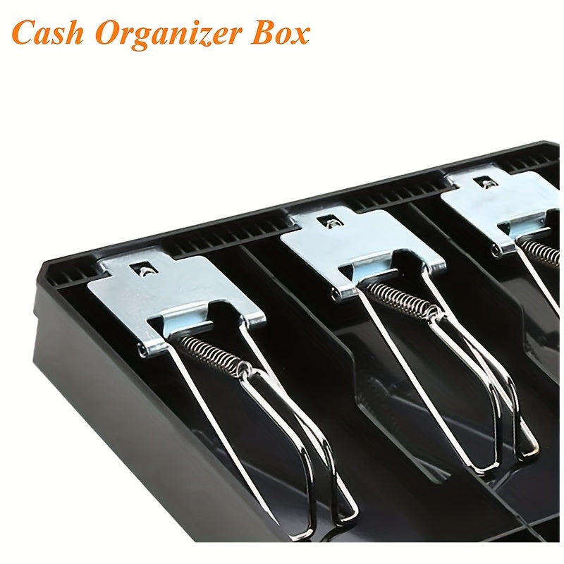 Metal Clip Cash Register Drawer Tray 5 Bills 4 Coins Holders