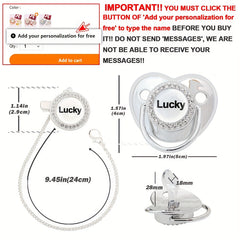 Custom Baby Pacifier With Clips Personalized Sleep Coaxing Artifact
