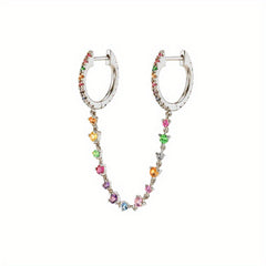 Colorful Drop Earrings 24K Plated Copper Earrings