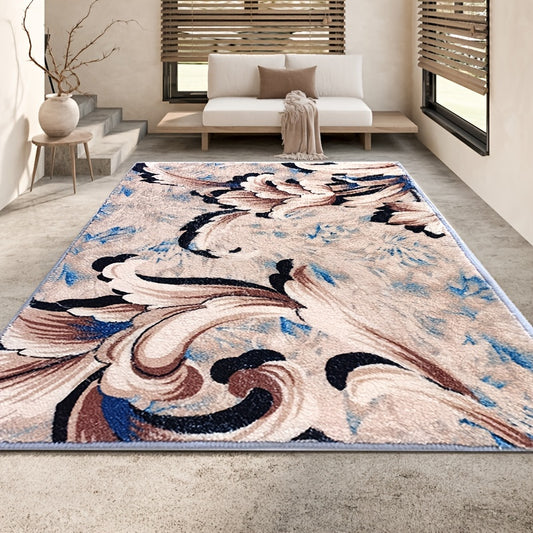 Abstract Plush Rug for Living Room Bedroom, Thickened Cashmere Carpet