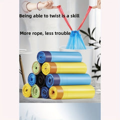 75 Thickened Drawstring Garbage Bags for Home Kitchen Cleaning
