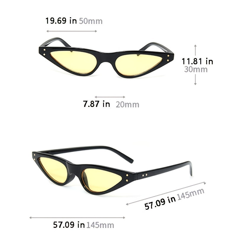 Colorful Sunglasses Party Triangle Sun Glasses Female Sexy Cat Eye Shades