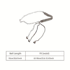 Heart Pendant Waist Chain Tassel Dress Girdle for Women