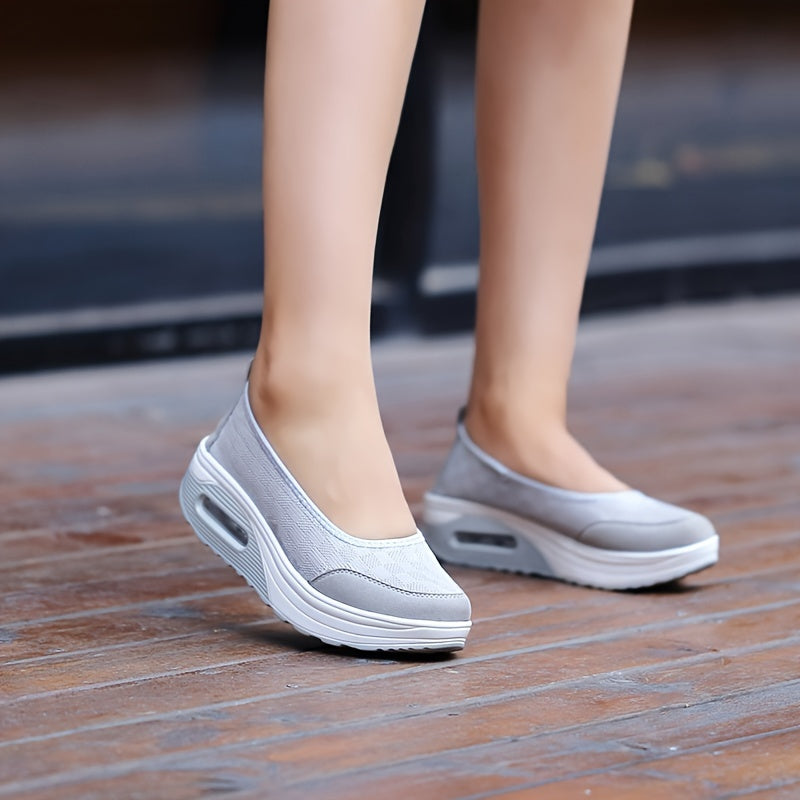Women's Non slip Wedge Sneakers Air Cushion Mesh Walking Shoes
