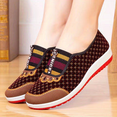 Floral Pattern Slip-On Canvas Shoes for Women