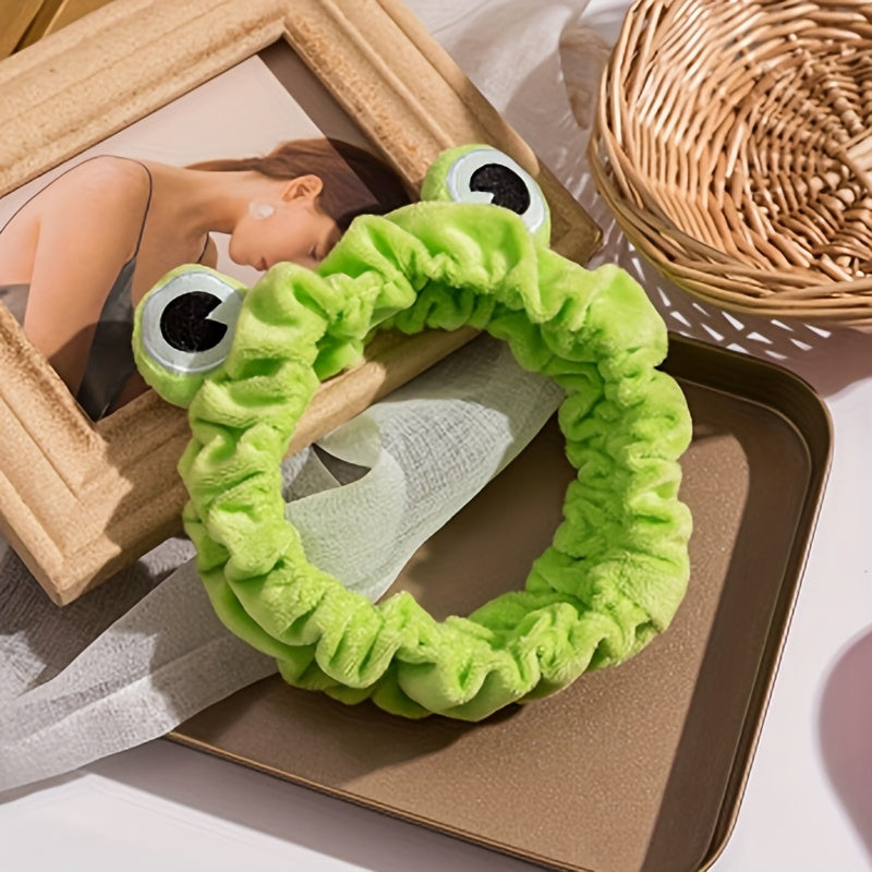 Frog Cartoon Headband Hair Hoop for Face Washing and Dress Up