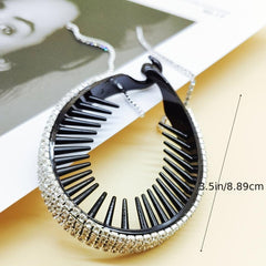 Rhinestone Tassel Hair Clip Twist Clip Bling Hair Accessory