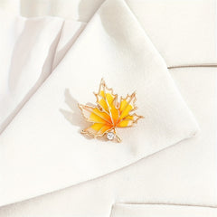 Maple Leaf Shape Brooch Pin Jackets Dress Suit Hats Scarves Pants Jewelry