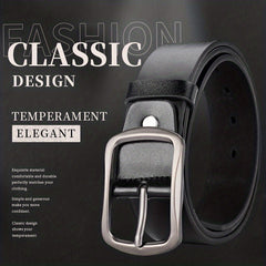 Men's PU Leather Belt Unisex Plain Decorative Accessories for Pants Jeans