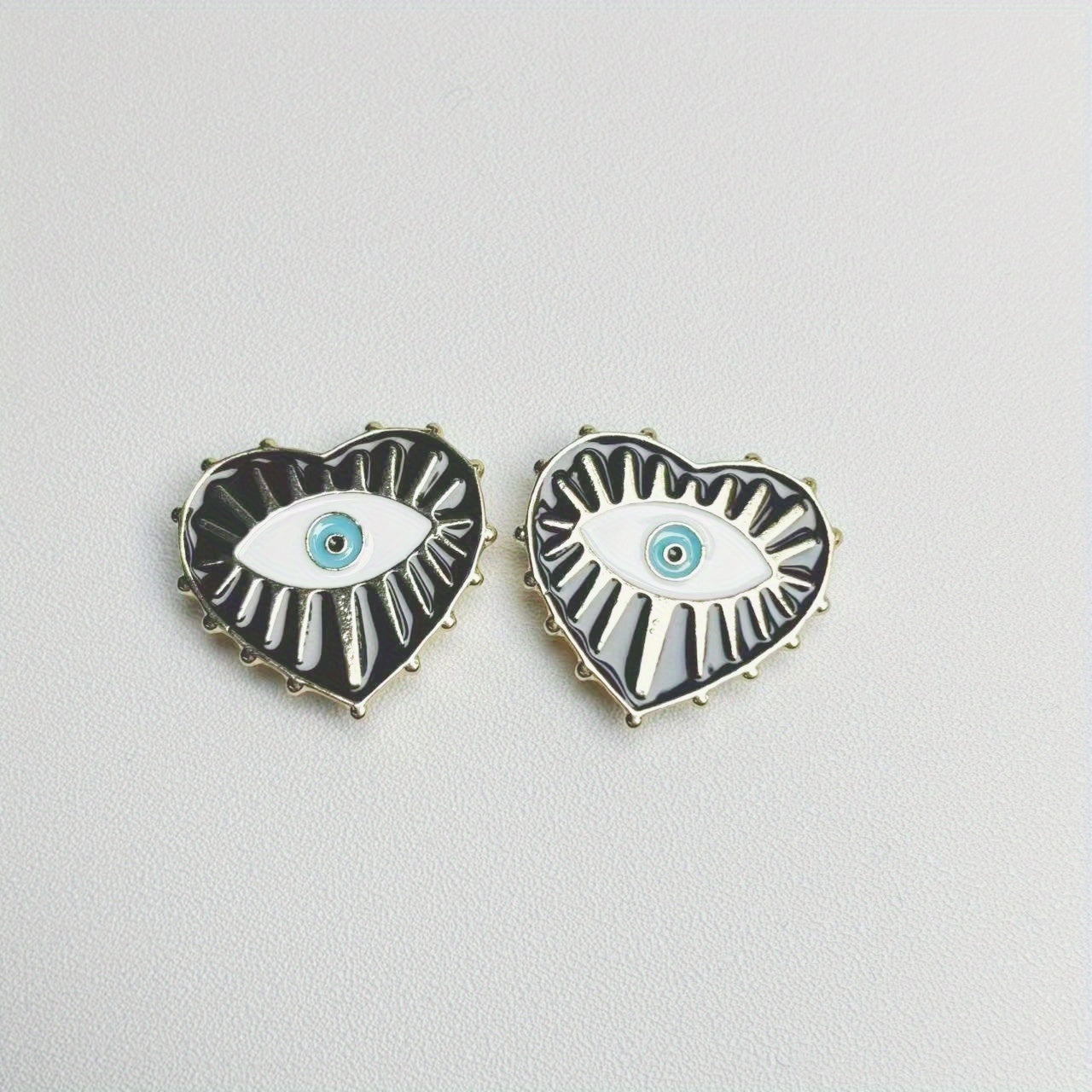 2pcs Love Eyes Shirt Button Cover - No Sewing - Multicolor