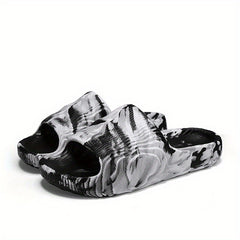 Men's Lightweight Block Slippers Open Toe Shoes For Shower Spring And Summer