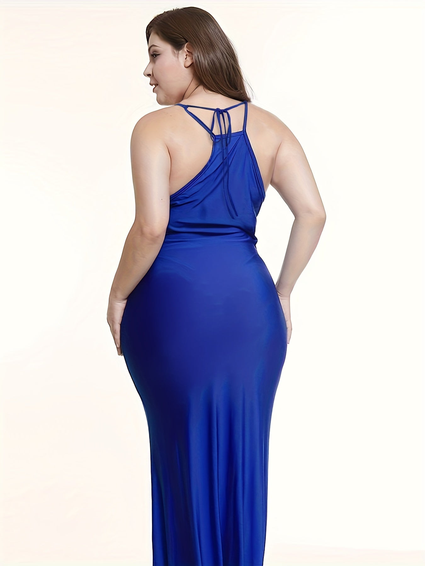  Sexy Halter Neck Mermaid Maxi Dress
