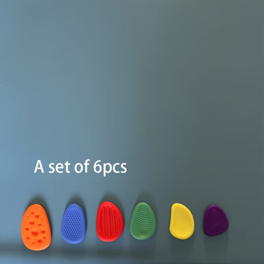 12pcs Sensory Silicone Stone Set Soft Textured Toy for Children and Adults