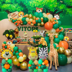 161pcs Jungle Safari Birthday Party Decorations Safari Animal Balloon Garland