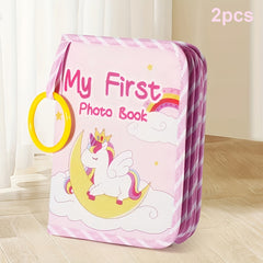 USATDD Baby Soft Cloth Album with Mirror Personalized Family & Friends Collage