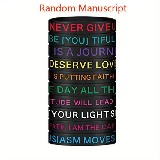 Motivational Silicone Bracelet for Sports and Fitness