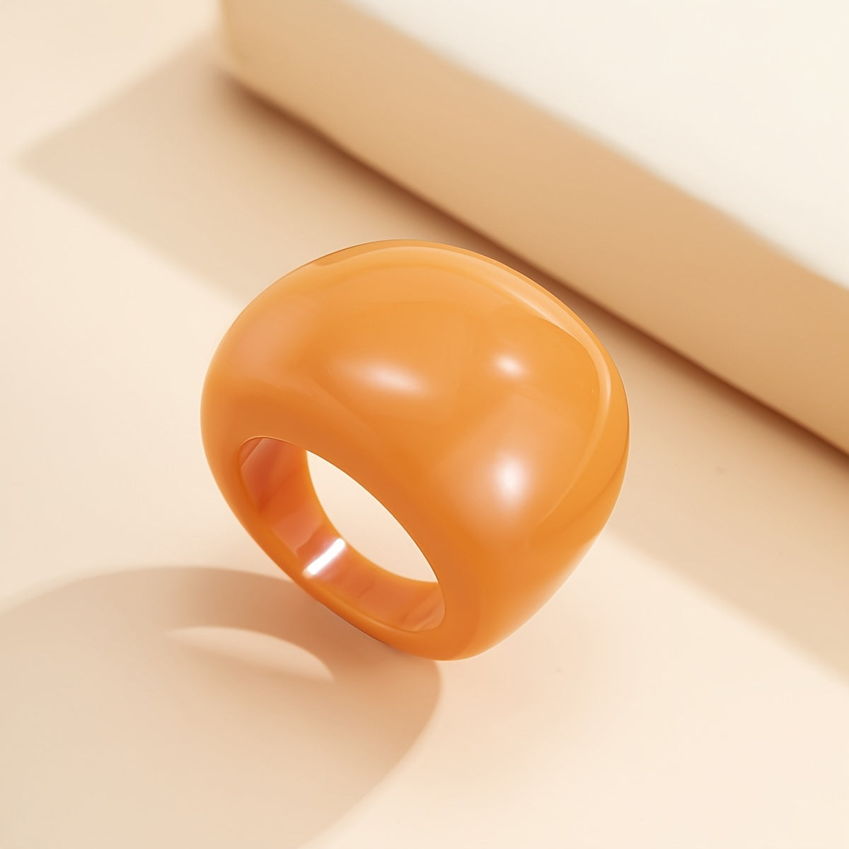 Multicolor Resin Chunky Ring Exaggerated Knuckle Finger Ring for Women