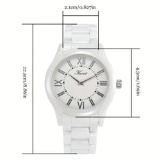 KUERST Teenager Watch Ceramic Butterfly Buckle Quartz Watch