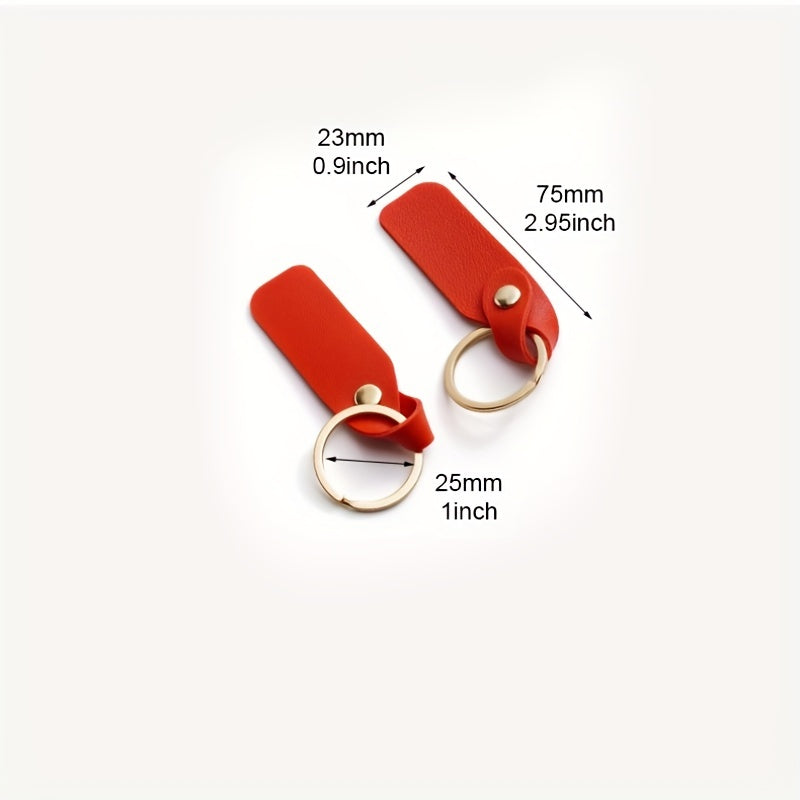 Men's Leather Twist Key Chain Keyring Bag Ornament