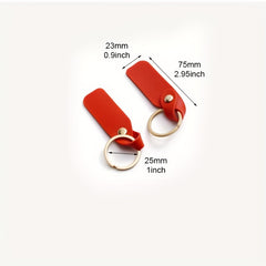 Men's Leather Twist Key Chain Keyring Bag Ornament