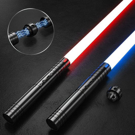 MAMXUAN 2-in-1 Duel Sword RGB Colors 4 Modes 4 Battle Sounds Type C Rechargeable
